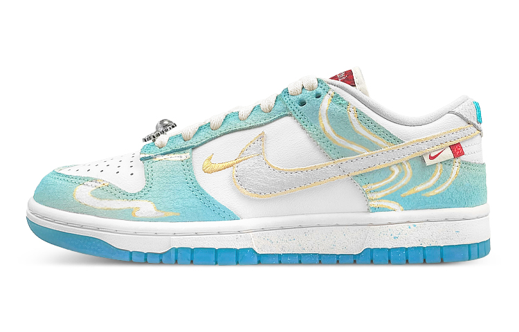 Nike Dunk Low LX CNY Year Of The Dragon Low-Top Skateboard Shoes Women's White Blue Green