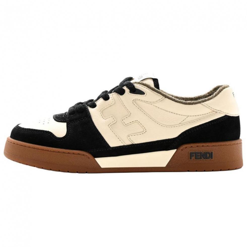 FENDI Match Low Top Suede 'Black Beige'