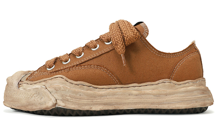 MIHARA YASUHIRO Hank Low-Top Stylish Skateboarding Shoes Unisex Brown Vintage Version