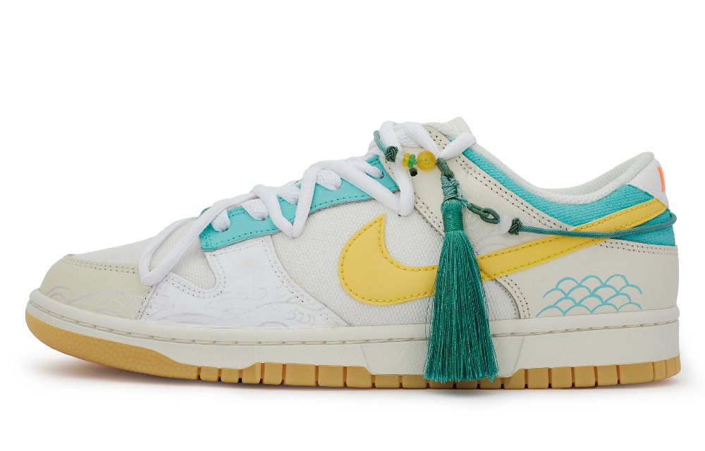 Nike Dunk Skateboard Shoes Unisex Low-Top Yellow Blue