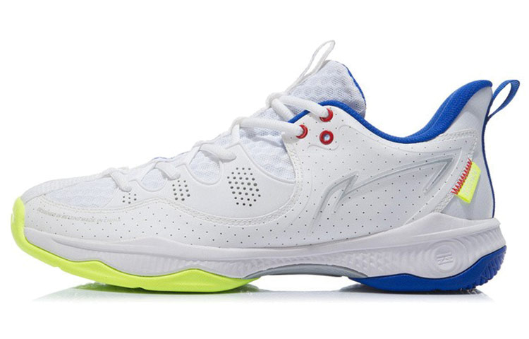 LiNing Battle Halberd Ⅲ LITE Abrasion Resistant Slip Resistant Low Top Badminton Shoes Unisex Standard White