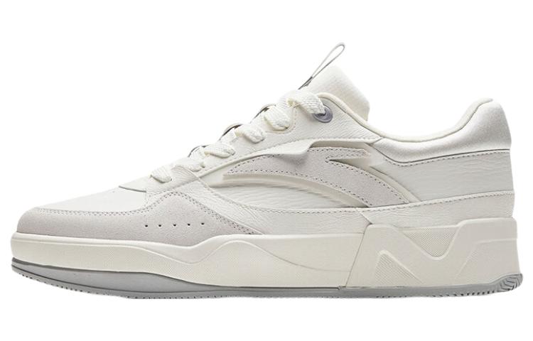 Anta C37 Series Anti-Slip Wear-Resistant Low-Top Skateboard Shoes Men's White Gray