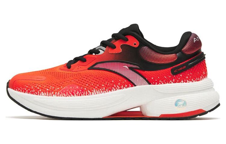 Anta C100 Cushioned Anti-Slip Wear-Resistant Breathable Lightweight Low-Top Running Shoes Men's Orange White Black