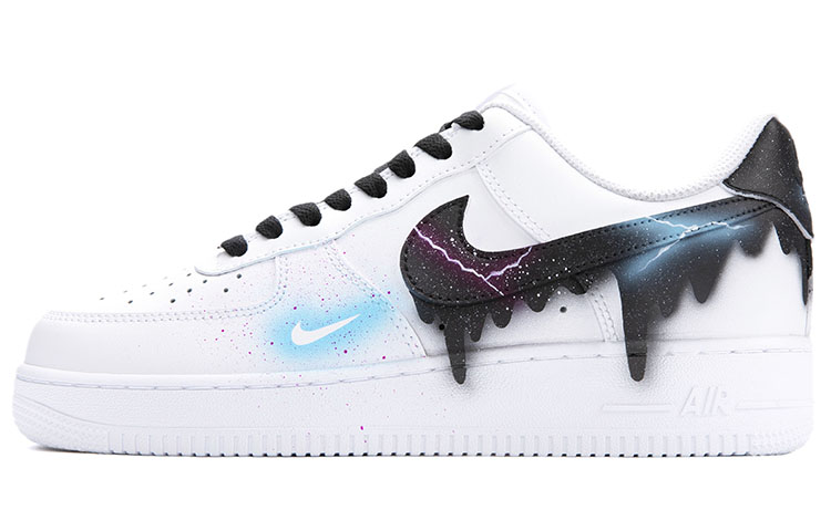 Nike Air Force 1 Air Force 1 Skateboard Shoes Men's White Black Blue Purple