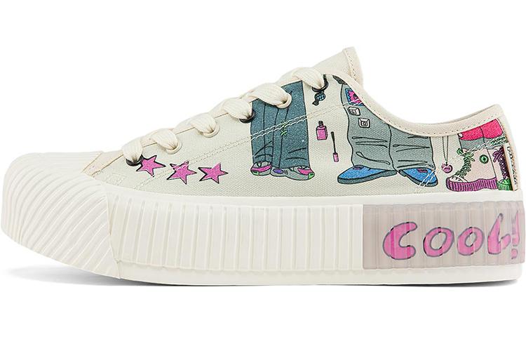 Kappa Kappa Player Series Zhao Diyu Collaboration Wear-resistant And Lightweight Low-Top Canvas Shoes Women's White