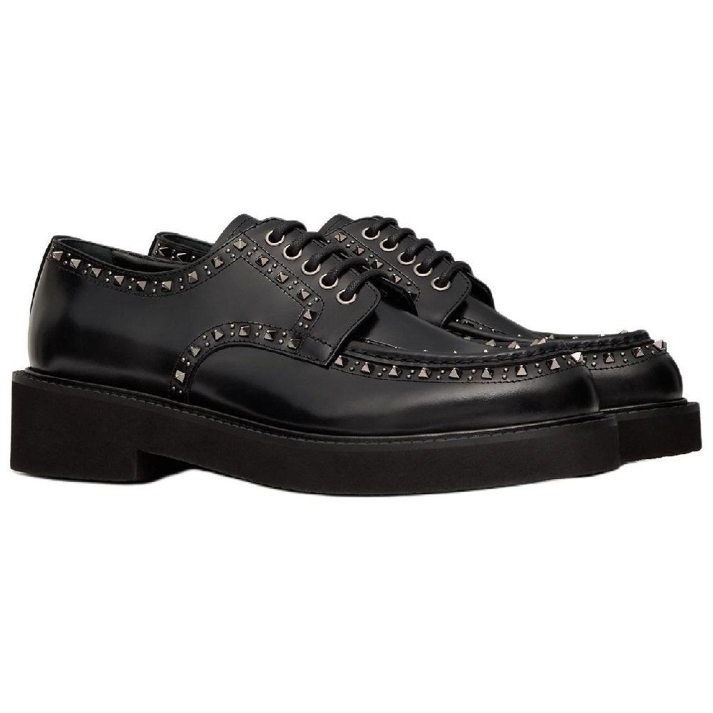 Valentino Garavani Rockstud Lace Up Derby Shoes