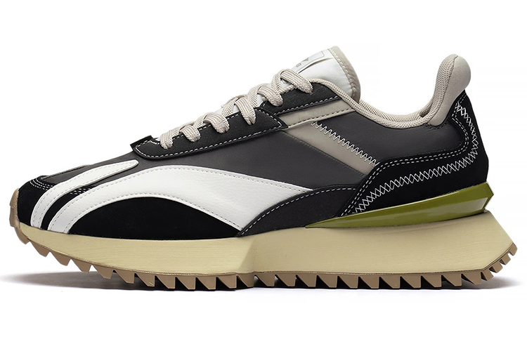 LiNing Zaiwu Cushioned Anti-Slip And Wear-Resistant Lightweight Low-Top Sports Casual Shoes Men's Black Gray White