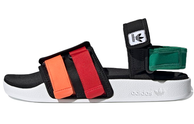 Adilette Adidas Originals Sandal 4.0 'Black Scarlet True Orange'