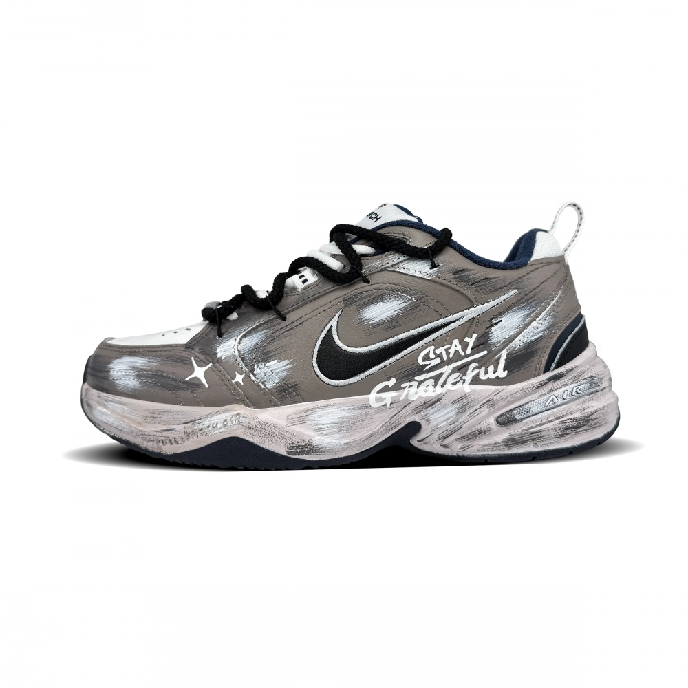 Nike Air Monarch 4 Gravel Abrasion Resistant Low top Chunky Sneakers Men's Brown
