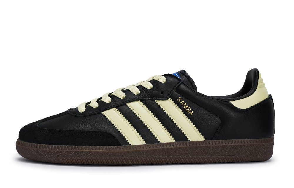 Adidas Originals SAMBA OG Anti-Slip Wear-Resistant Low-Top Skateboard Shoes Unisex Black Beige