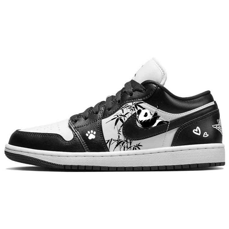 JORDAN Air JORDAN 1 Vintage Basketball Shoes Women's Low Top Black/White