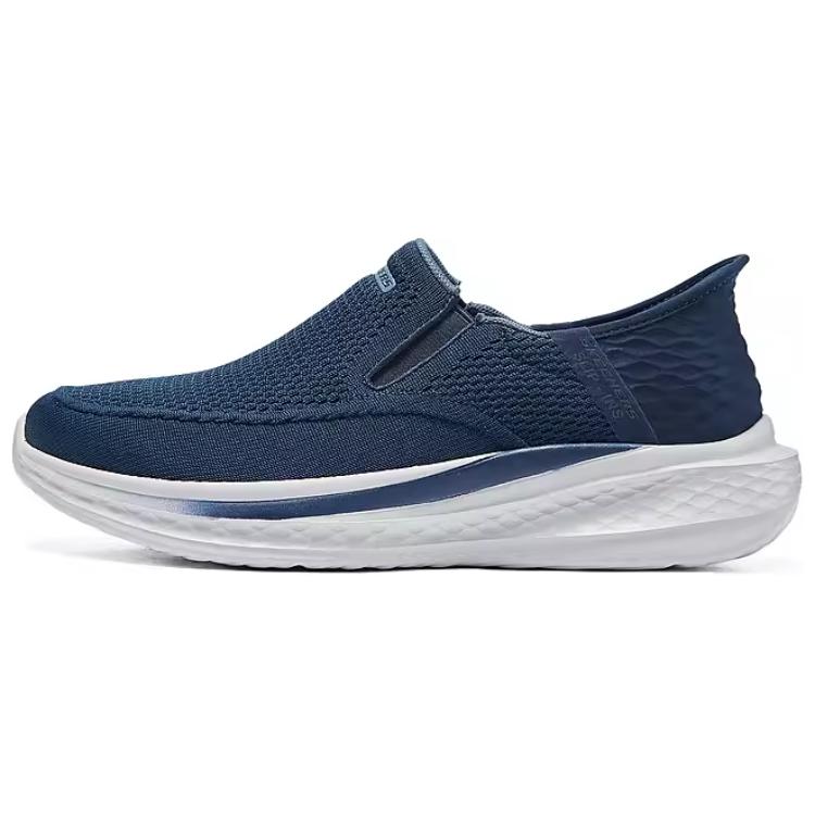 Skechers Delson 3.0 Breathable Support Lightweight Height Increasing Low-Top Casual Shoes Men's Blue