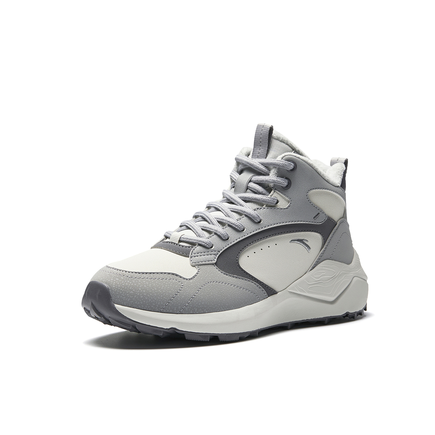 Anta Pedal Island Cushioning Abrasion Resistant Slip Resistant High top Casual Shoes Women's Numbers Mist Gray