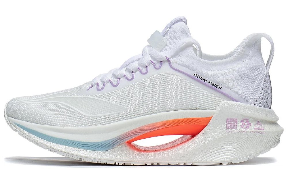 LiNing Jueying Essential Anti-Slip Wear-Resistant Low-Top Running Shoes Women's White Blue Orange Purple