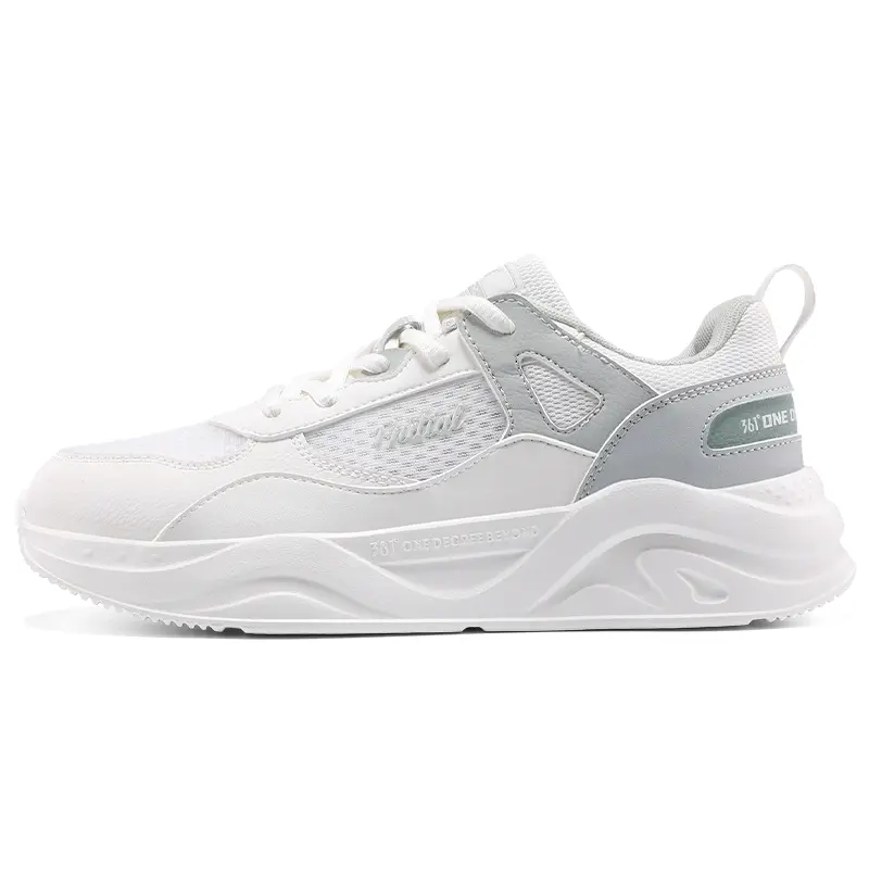 361° Cushioned Breathable Slip Resistant Low Top Casual Sprint Running Shoes Women's White Green