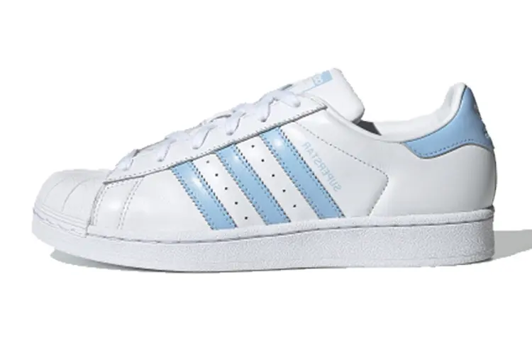 Adidas Superstar White Glow Blue Women's