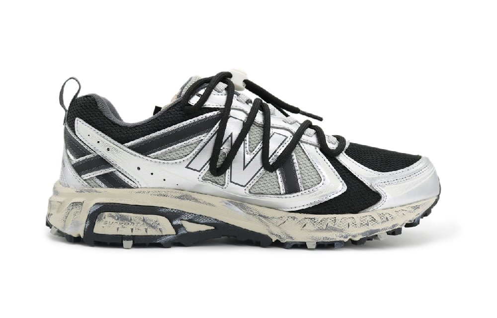 New Balance NB 410 Height Increasing Slip-Resistant Low-Top Running Shoes Unisex Silver Black