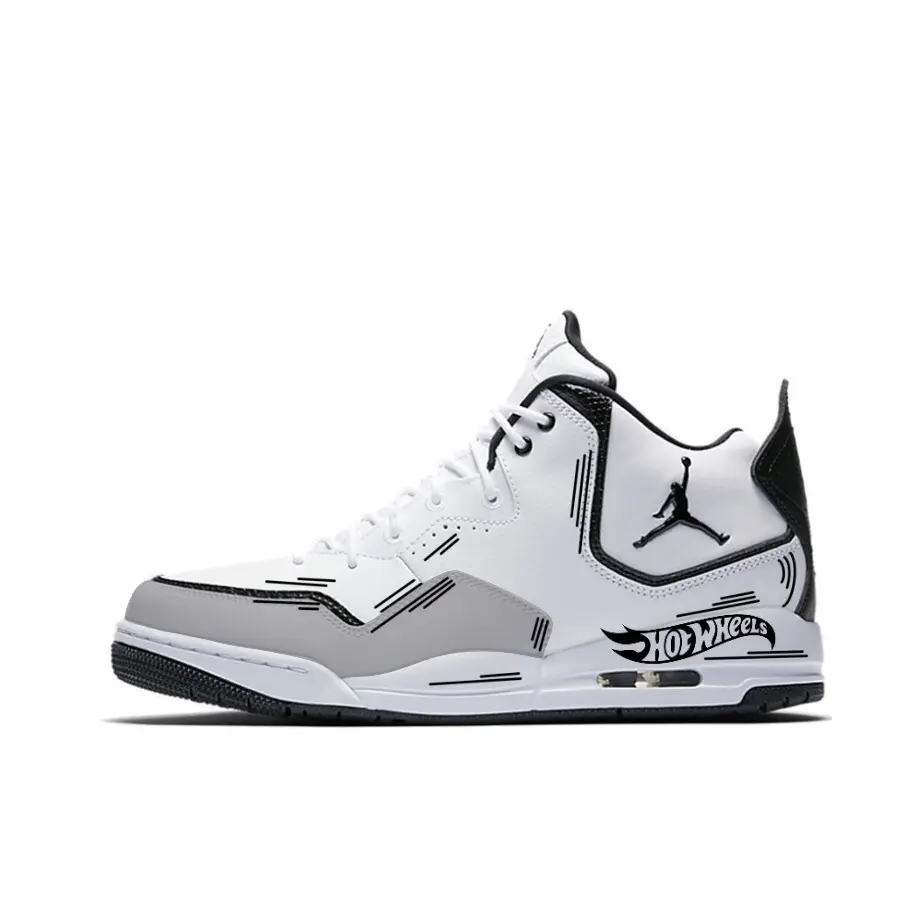 Jordan Courtside 23 Abrasion Resistant Mid Top Vintage Basketball Shoes Men's Blue White
