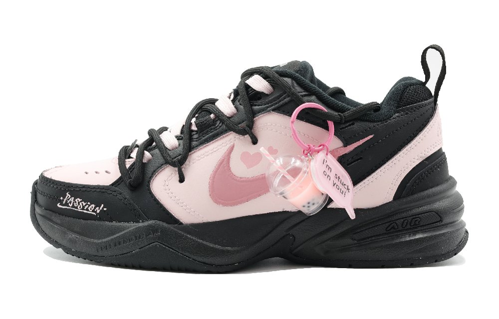 Nike Air Monarch 4 Pink Love Sea Cushioning Anti-Slip And Wear-Resistant Low-Top Chunky Sneakers Unisex Pink Black