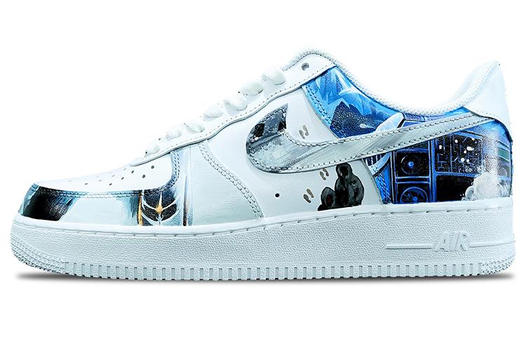Nike Air Force 1 07 Air Force 1 Anti Slip Wear Resistant Low Top Skateboard Shoes Men's Blue White