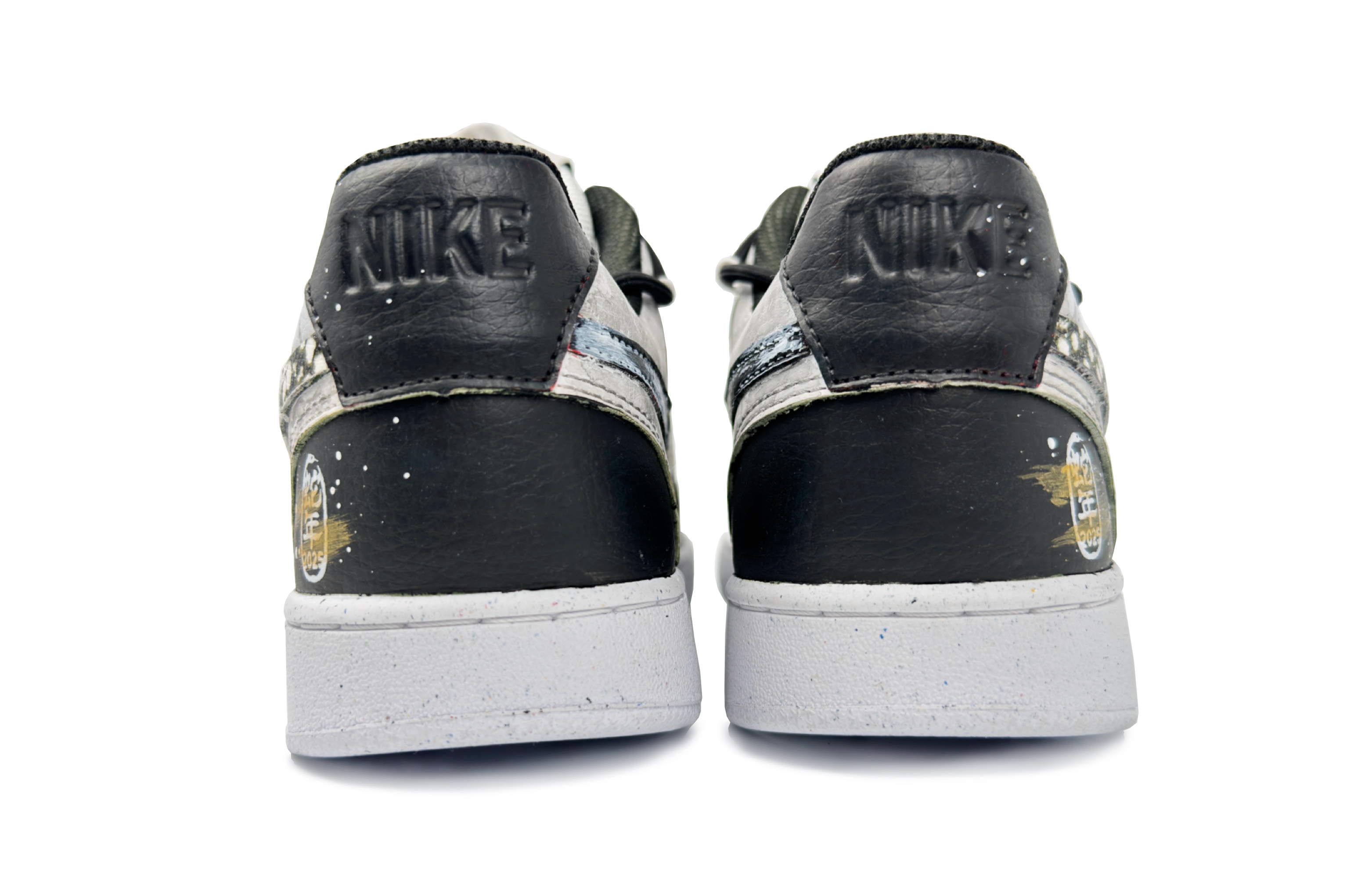 Nike Court Vision 1 Anti-Slip Wear-Resistant Low-Top Skateboard Shoes Men's Black White купить в интернет-магазине Yoocart с быстрой доставкой по России.