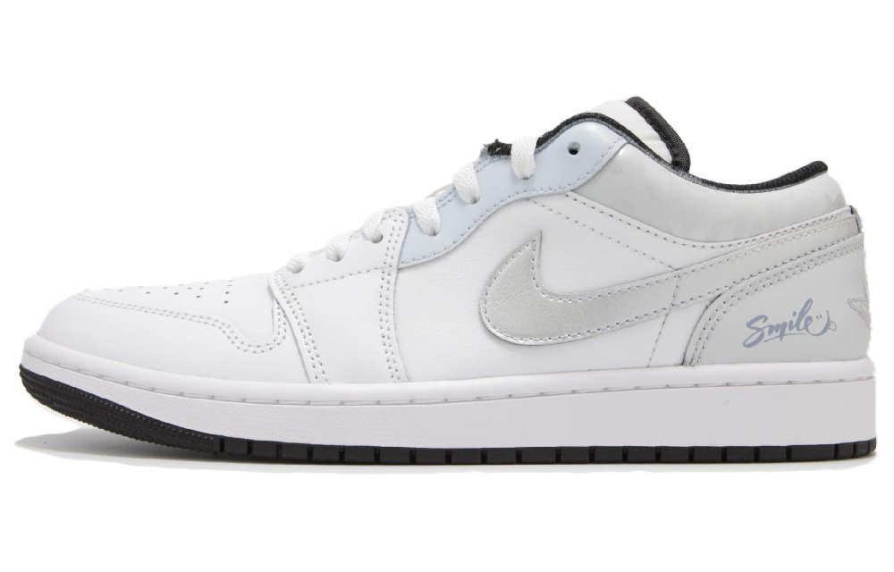 Jordan Air Jordan 1 Cushioning Wear-Resistant Low-Top Vintage Basketball Shoes Women's White
