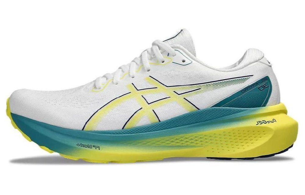 Asics Гель Kayano 30 Беговые кроссовки Низкие Белый Желтый Мужские