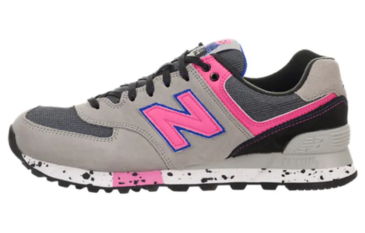 New Balance NB 574 Breathable Low Top Marathon Running Shoes Women's Gray Pink Black