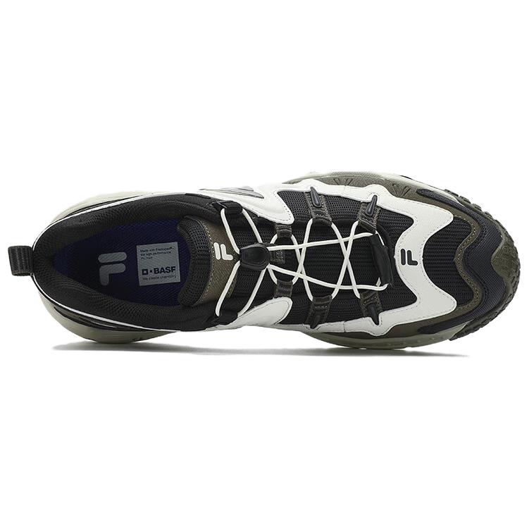 FILA FUSION KRIPTONITE Cushioned Wear-Resistant Moisture-Wicking Low-Top Casual Shoes Men's White Black Brown