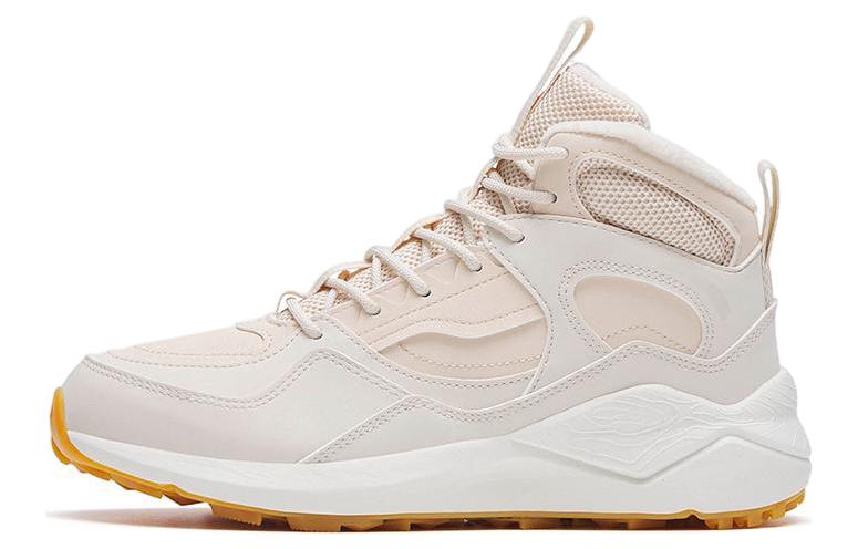 Anta Slip Resistant Abrasion Resistant Shock Absorbers High top Sports Casual Shoes Women's Wheat Khaki Gray