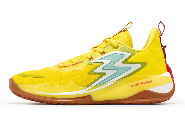 361° Big3 3.0 Pro SpongeBob Cushioning, Slip Resistant, Abrasion Resistant Coverage Low Top Basketball Shoes Yellow
