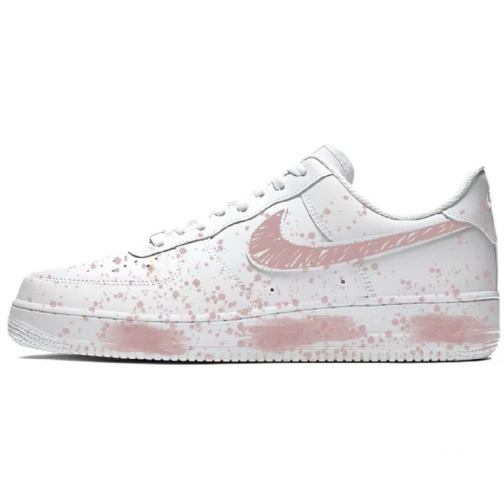 Nike Air Force 1 Low Top Skateboard Shoes Women's Pink
