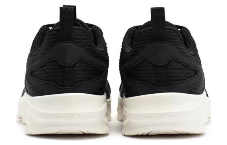 361° Cushioning Anti-Slip Wear-Resistant Breathability Low-Top Running Shoes Women's Black White