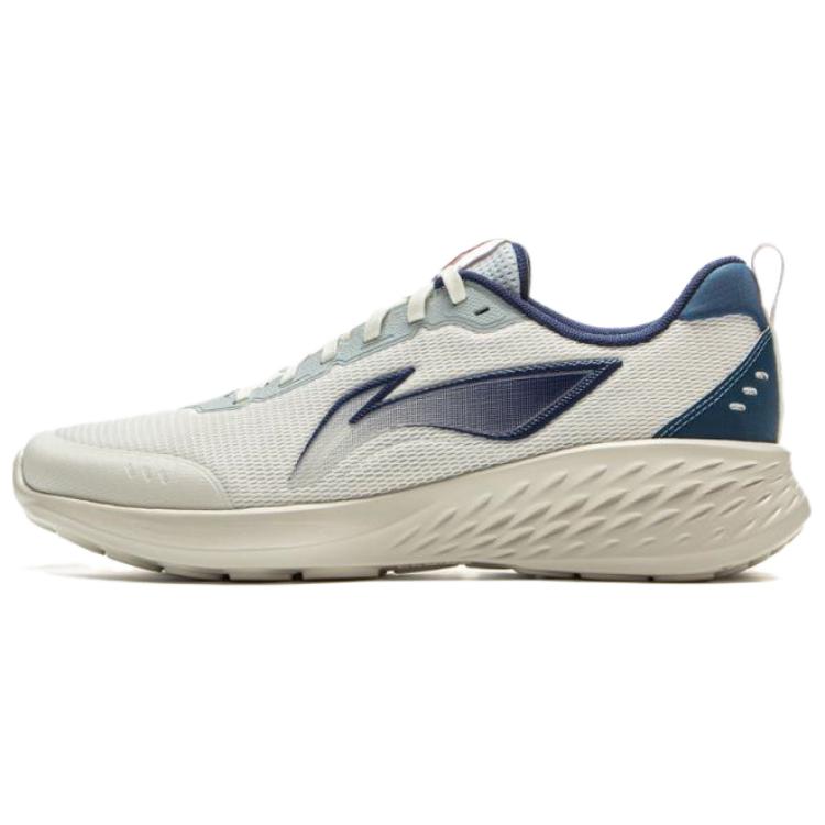 LiNing Light Cloud Abrasion Resistant Slip Resistant Low Top Casual Running Shoes Men's White Blue