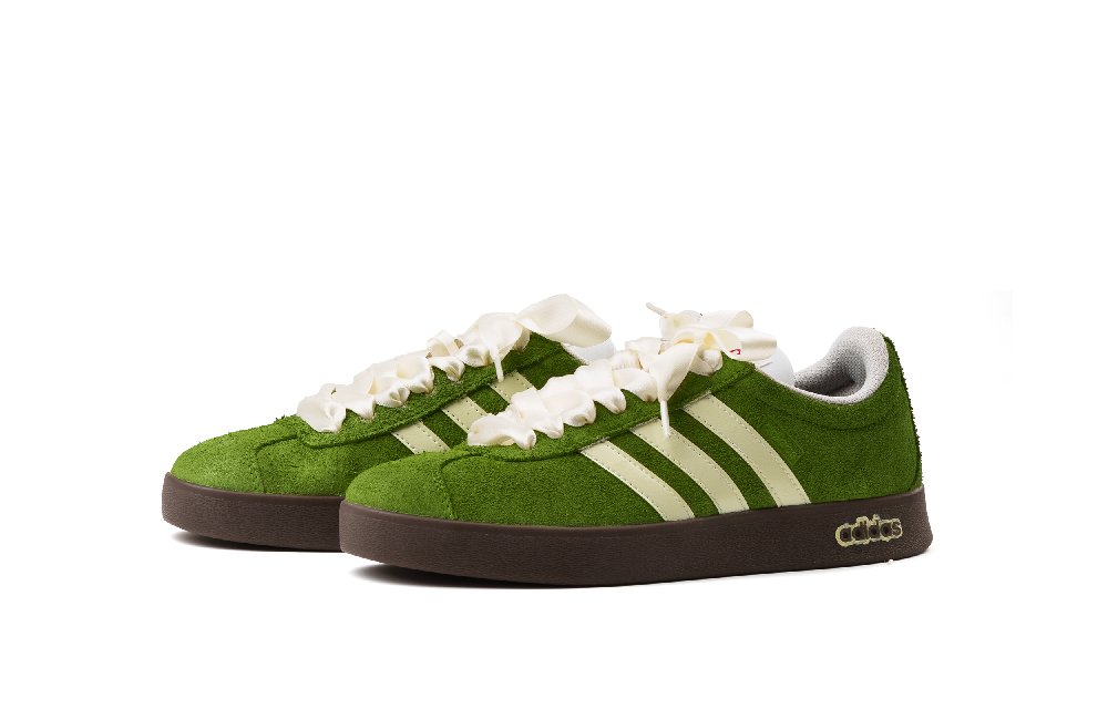 Adidas Neo VL Court 2.0 Slip Resistant Cushioning Low Top Skateboard Shoes Unisex Green