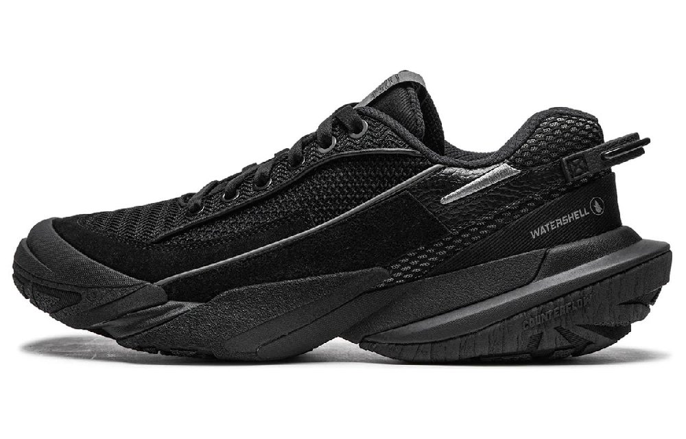 LiNing Cushioning Abrasion Resistant Breathable Low Top Running Shoes Men's Black