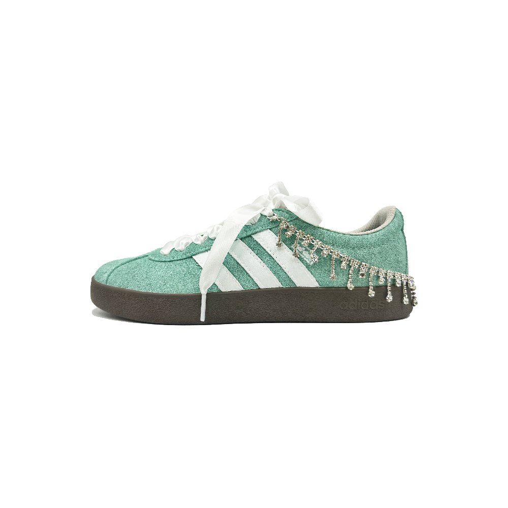 Adidas Neo VL Court 2.0 Wear-resistant And Lightweight Low-Top Skateboard Shoes Unisex White Green
