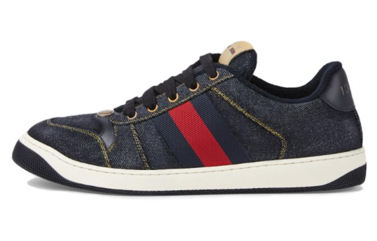 GUCCI Screener Denim Lace-up Sneakers