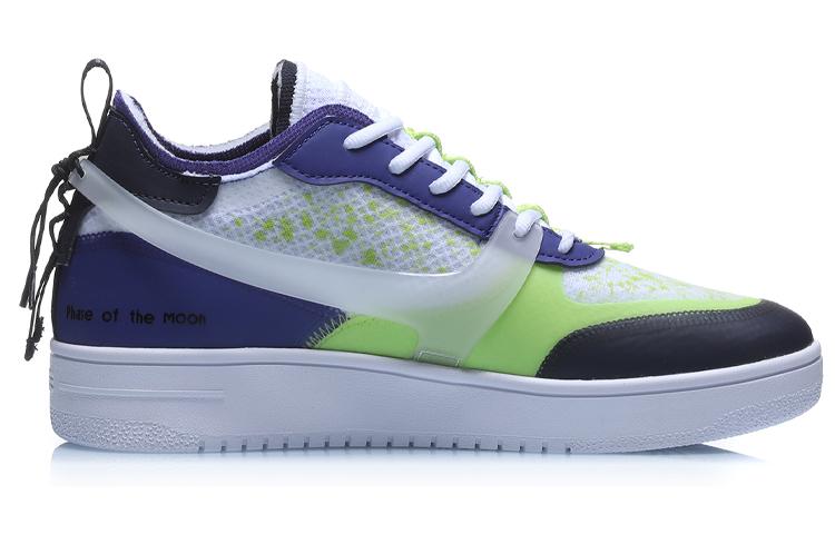 LiNing CF Slip-Resistant Cushioning Low-Top Skateboard Shoes Men's White Blue купить в интернет-магазине Yoocart с быстрой доставкой по России.