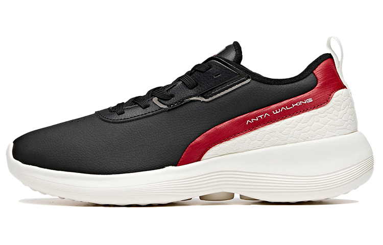ANTA Training Shoes Men's Low Top Black/Ivory White/Sports Style Red
