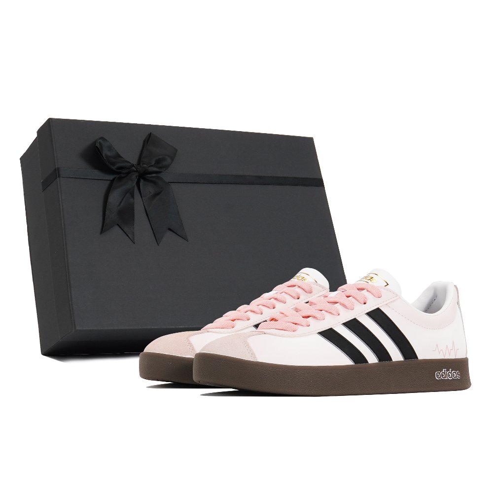 Adidas Neo VL Court 2.0 Joy Lemon Anti-Slip Wear-Resistant Low-Top Skateboard Shoes Unisex Pink