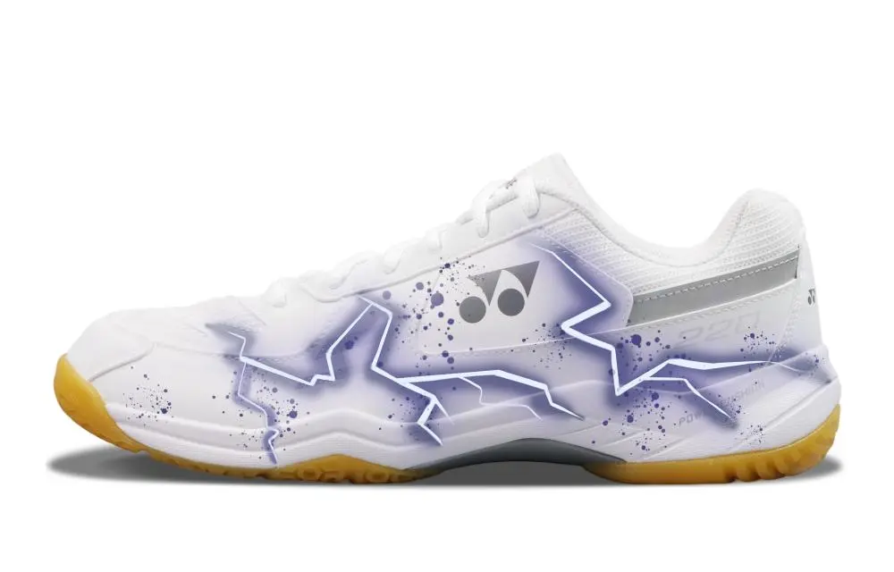 YONEX Power Cushion Cushioning Abrasion Resistant Breathable Coverage Low top Badminton Shoes Unisex White Purple