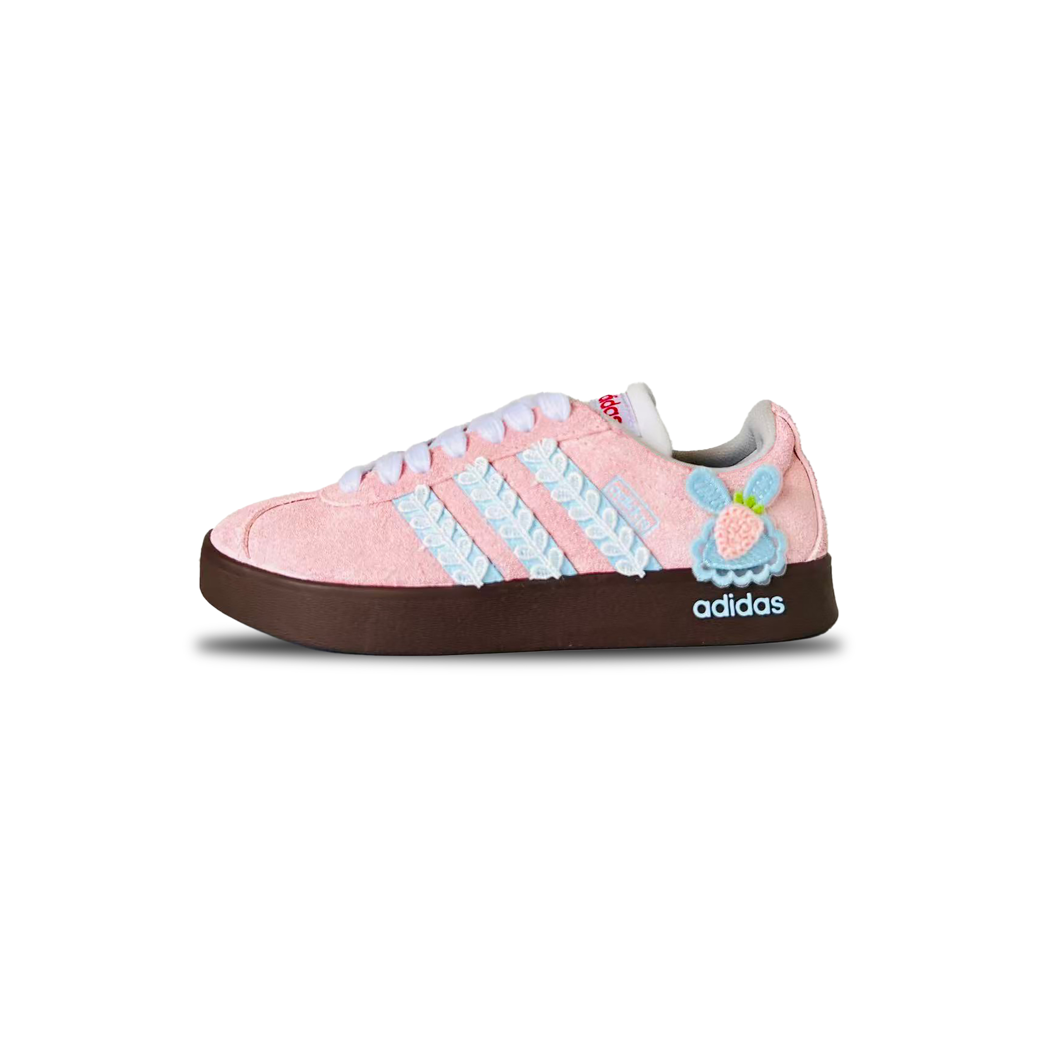 Adidas Neo VL Court 2.0 YIMING Manufacturing, Sweet Powder Bunny Balanced And Non slip Low top Skateboard Shoes Unisex
