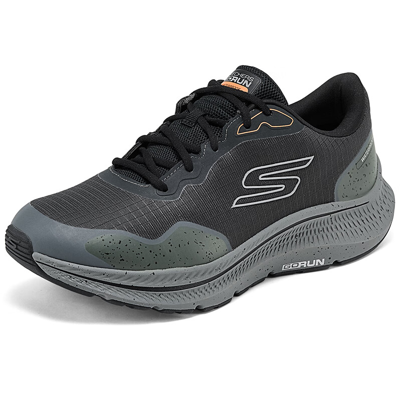 Skechers GO RUN Low Top Running Shoes Men's Black Gray
