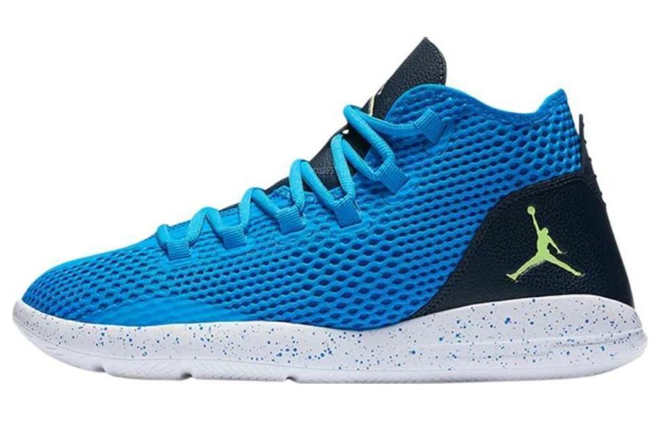 Jordan Reveal Cushioning Wear-Resistant Mid-Top Vintage Basketball Shoes Men's Blue Black