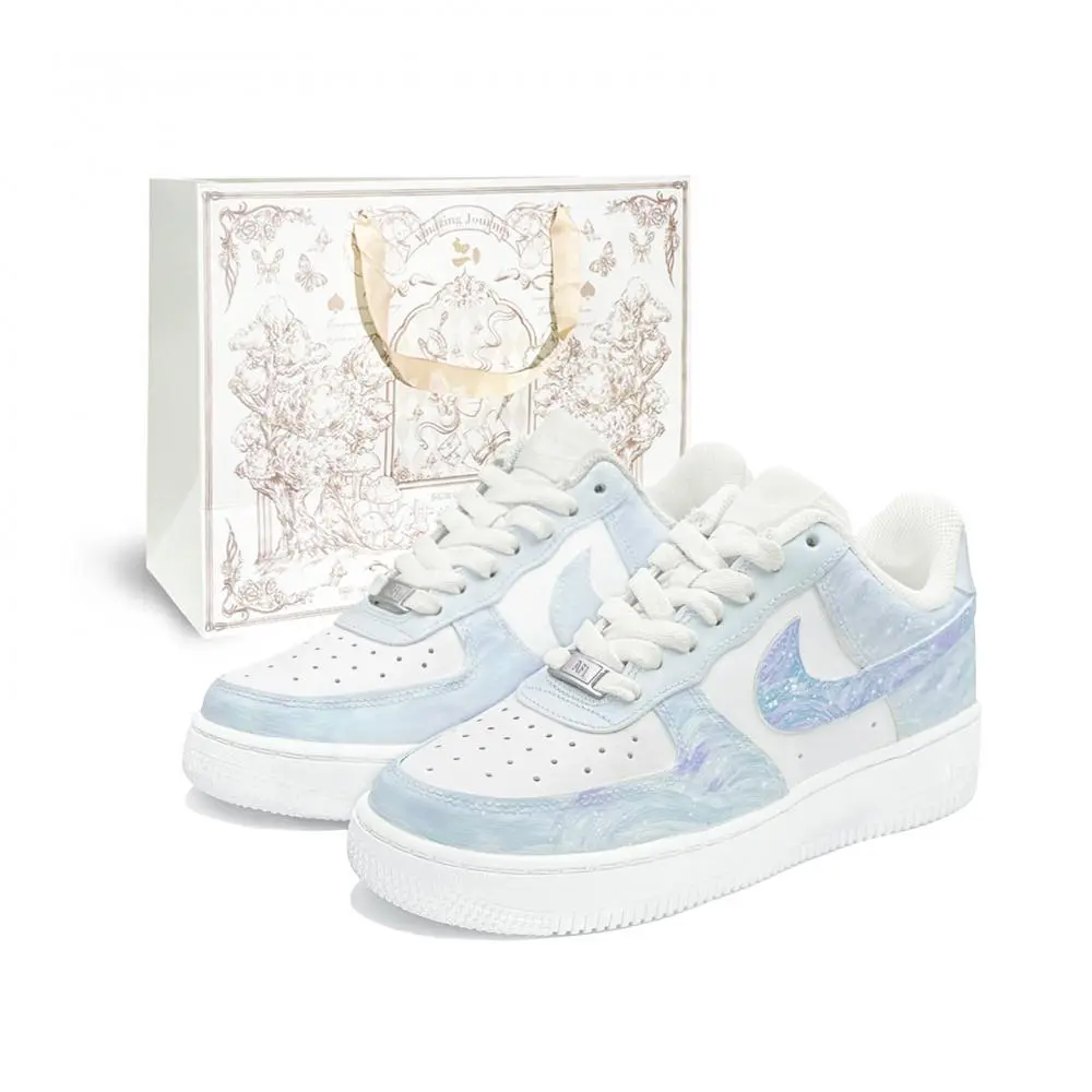 Nike Air Force 1 Skateboard Shoes Unisex Low top White/Blue