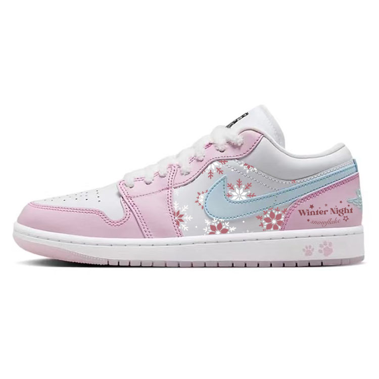 Jordan Cushioned Wear-Resistant Slip-Resistant Low-Top Vintage Basketball Shoes Women's White Pink купить в интернет-магазине Yoocart с быстрой доставкой по России.