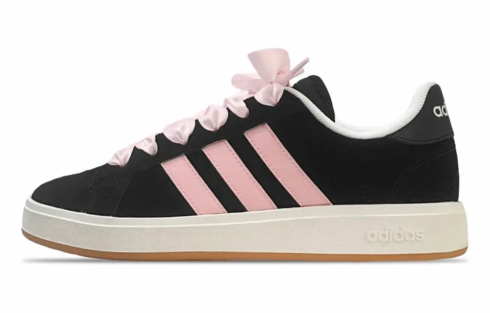 Adidas Grand Court Base 00s Anti Slip Wear Resistant Low Top Skateboard Shoes Unisex Black