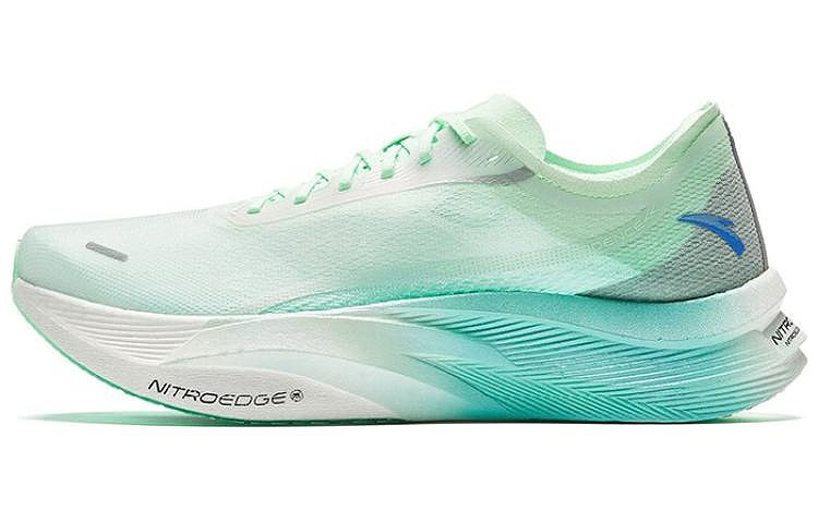 Anta C202 5 GT Cushioned Slip Resistant Low Top Marathon Running Shoes Men's Green Blue