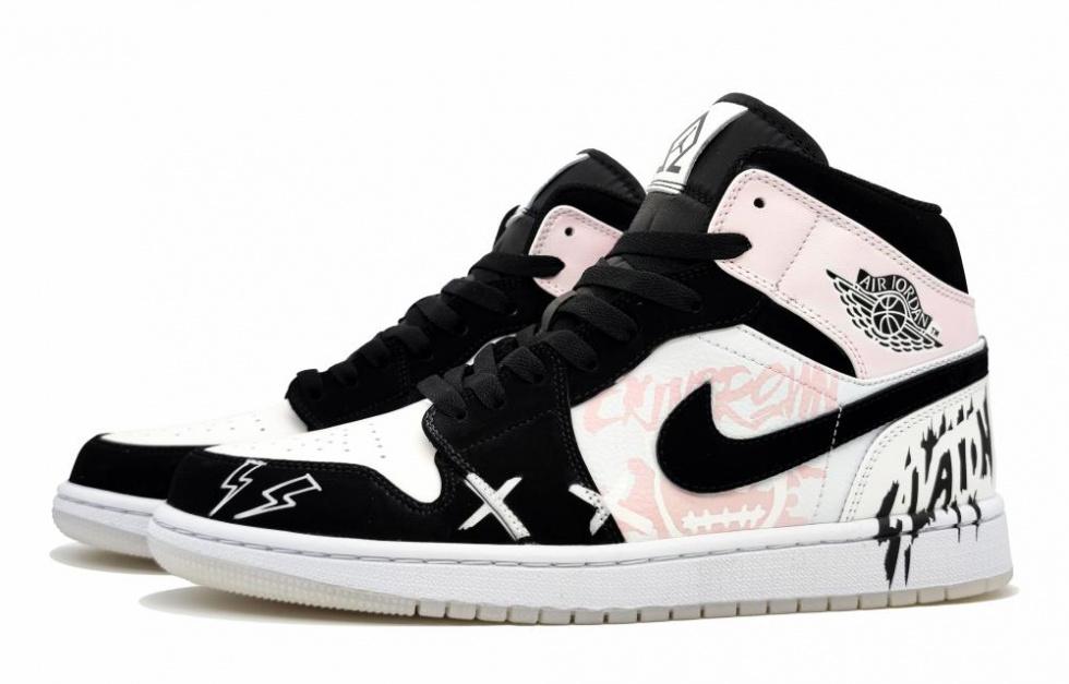 Jordan Air Jordan 1 Vintage Basketball Shoes Women's Mid top Light Pink/White купить в интернет-магазине Yoocart с быстрой доставкой по России.